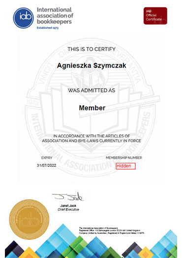 IAB Member Certificate 2022