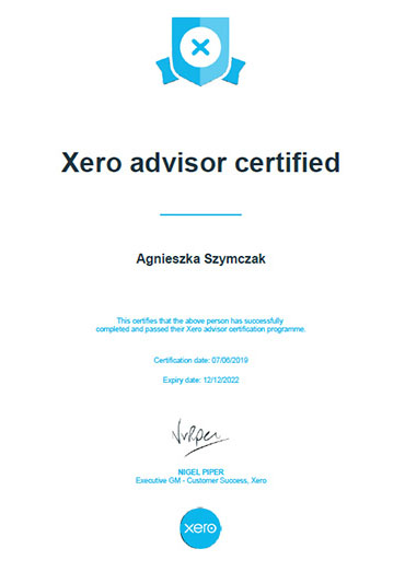 Xero Advisor Certified 2022